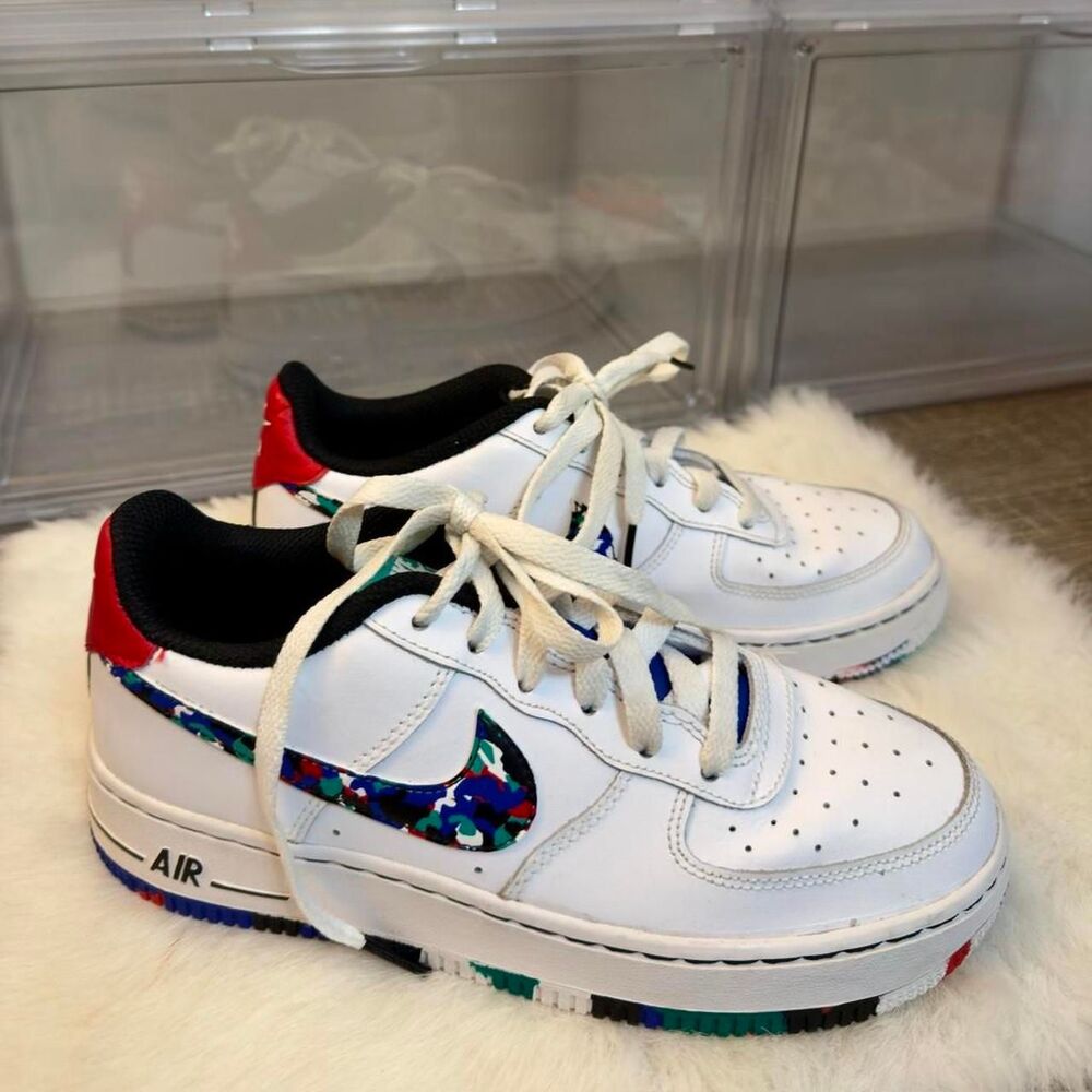 Nike Air Force 1 Low GS 'Crayon White Multi 4.5Y